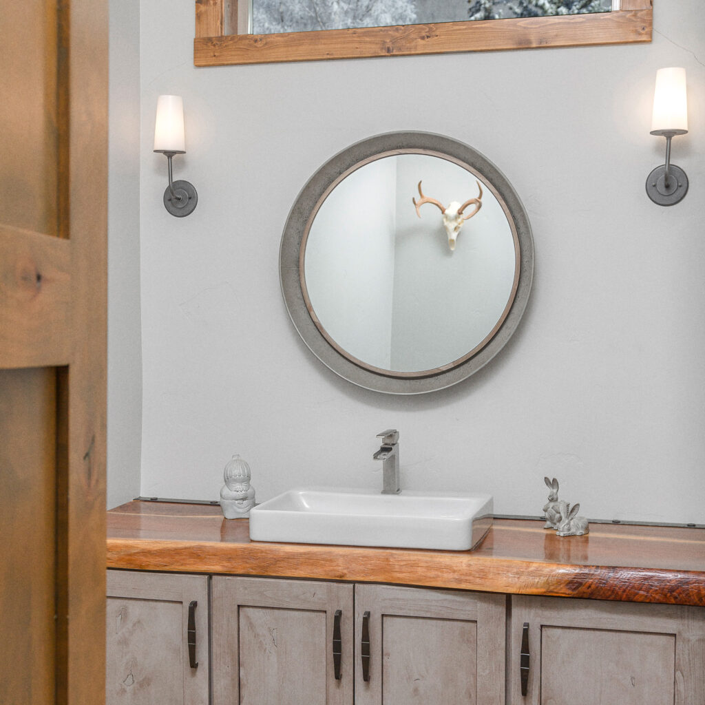 Custom cool tone bathroom