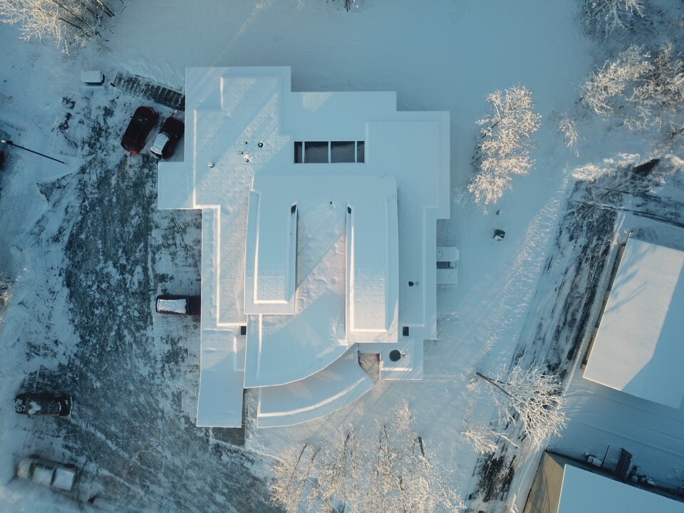Birdseye view of custom built Heritage Family Medicine building in Wasilla, AK 