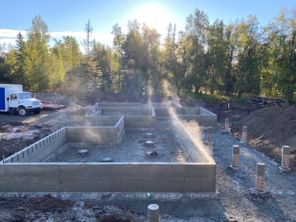 Solid pour foundation of home in Alaska
