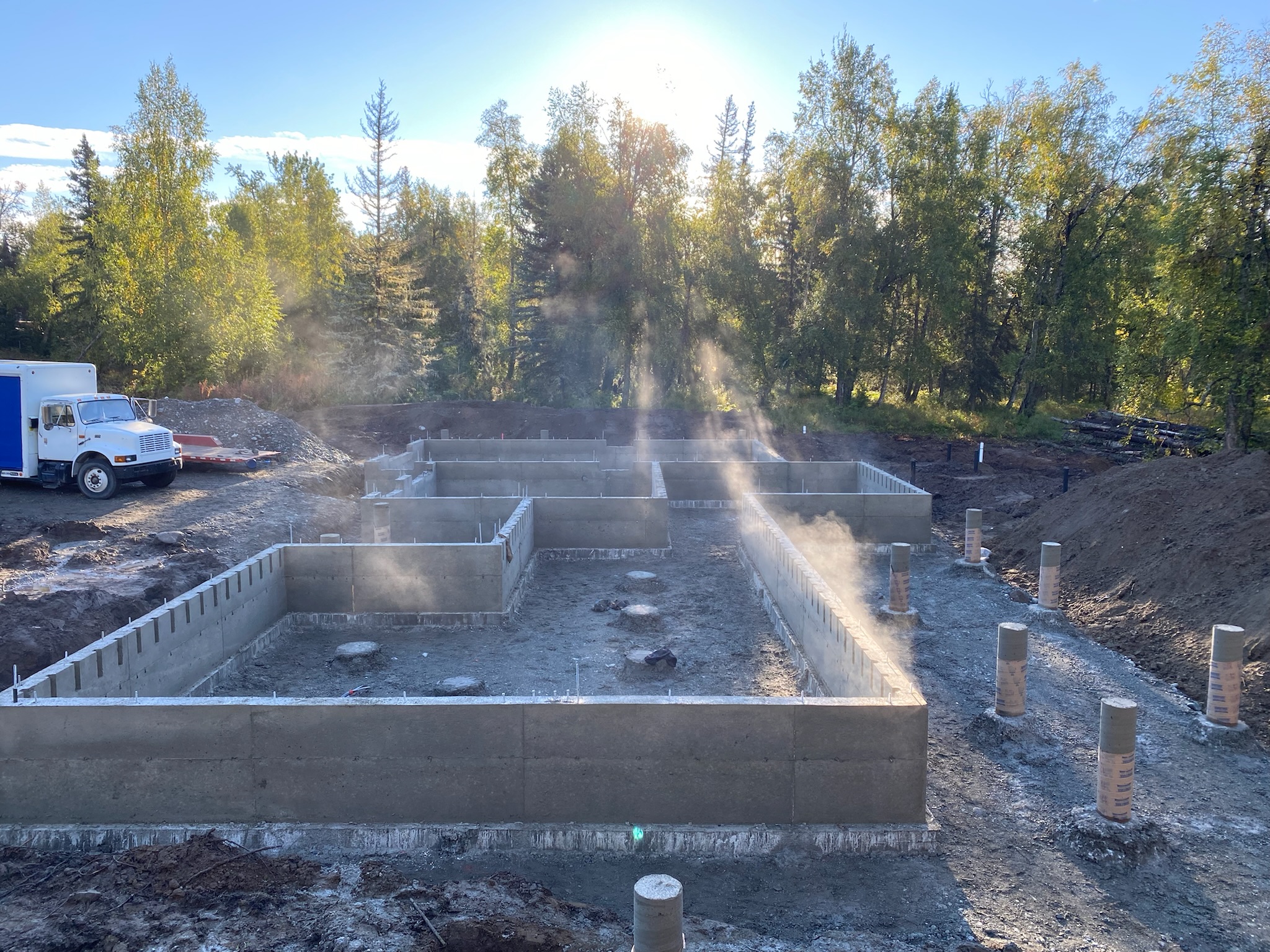 Solid pour foundation of home in Alaska