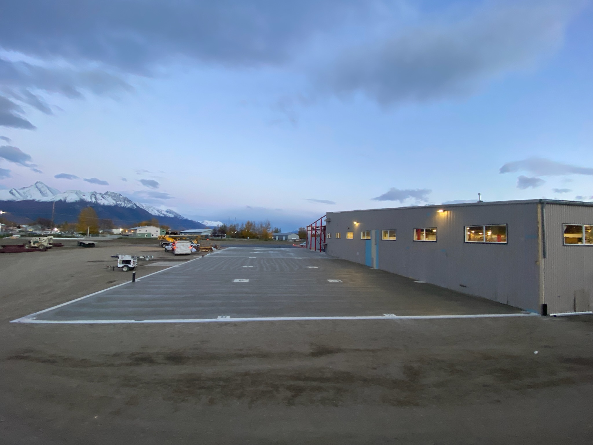 Concrete foundation for commercial building