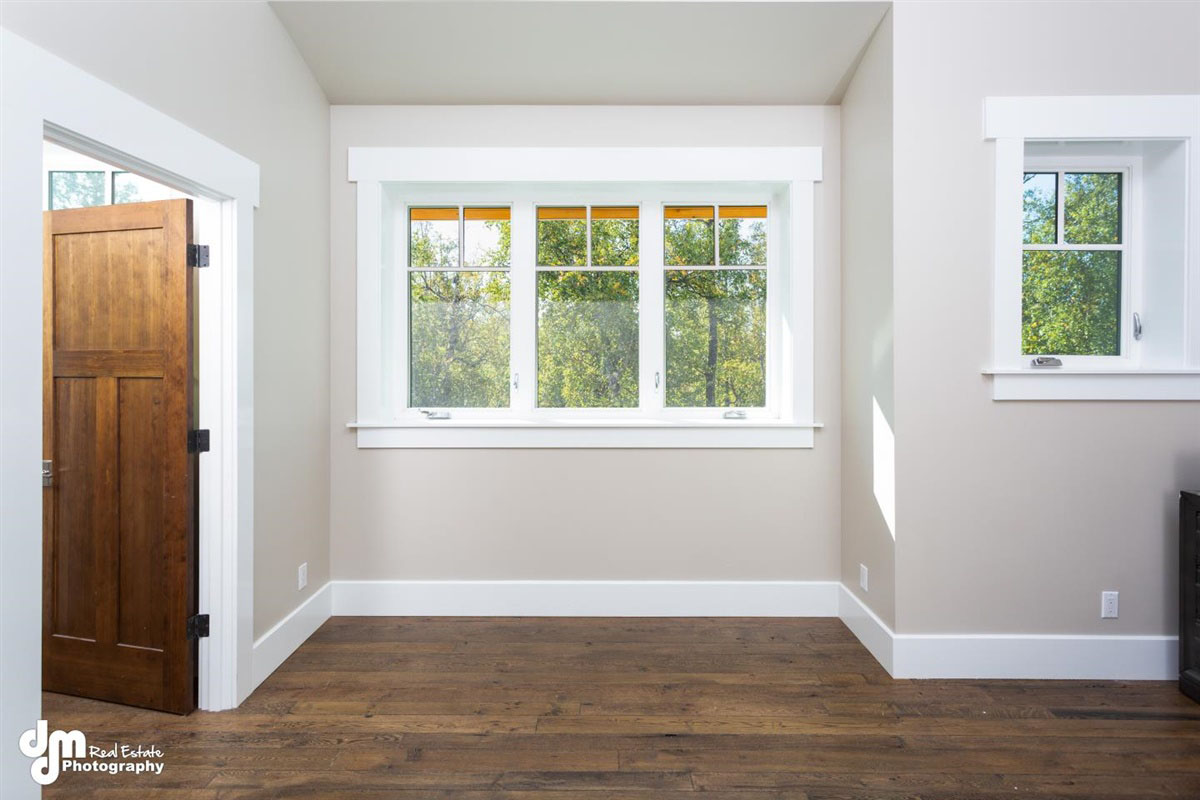 Windows inside of a custom built home