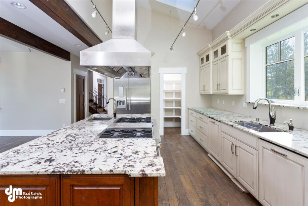 White and cream colored custom kitchen