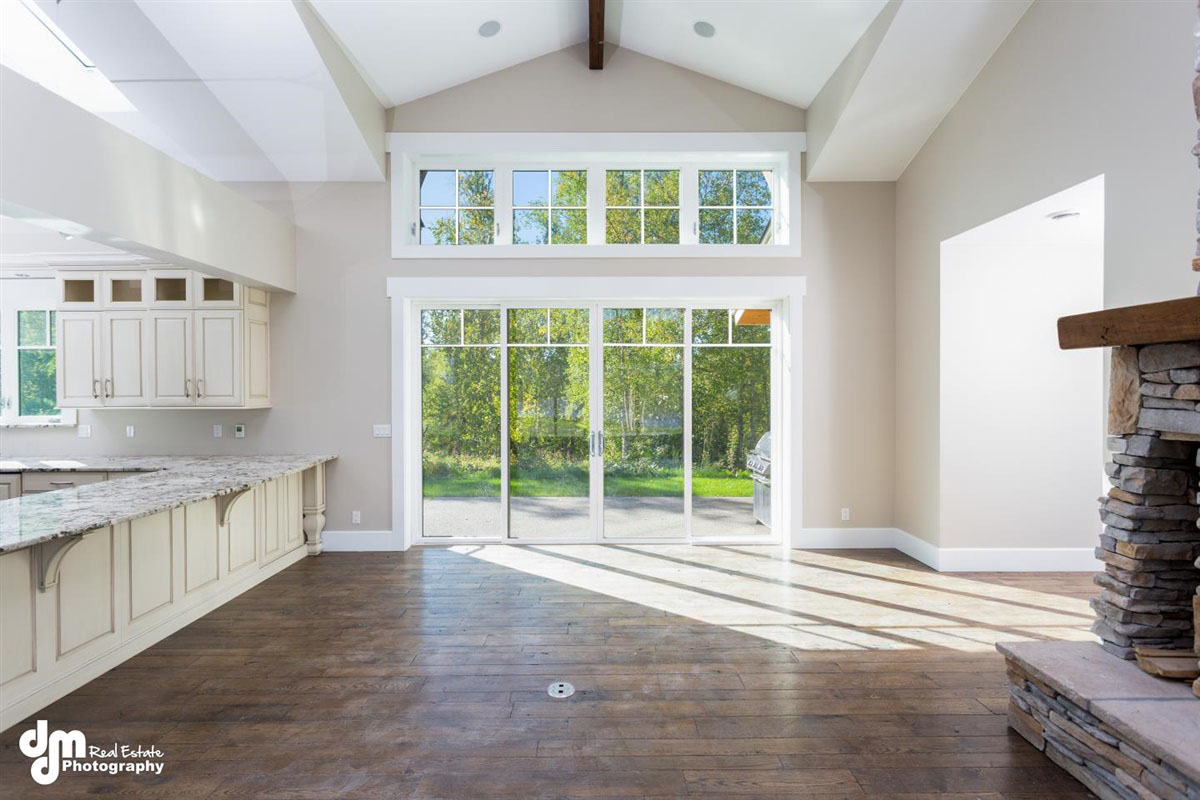 Patio doors in custom built home