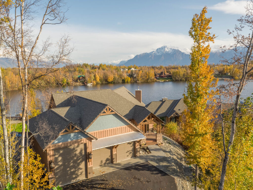 Custom built home in Alaska next to lake