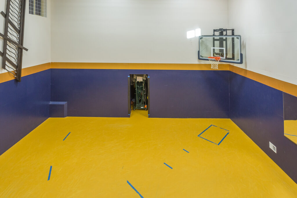 Custom basketball Court built by Falcon Alaska