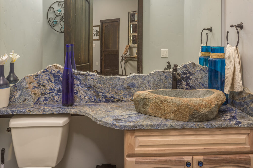 Custom bathroom with beautiful granite