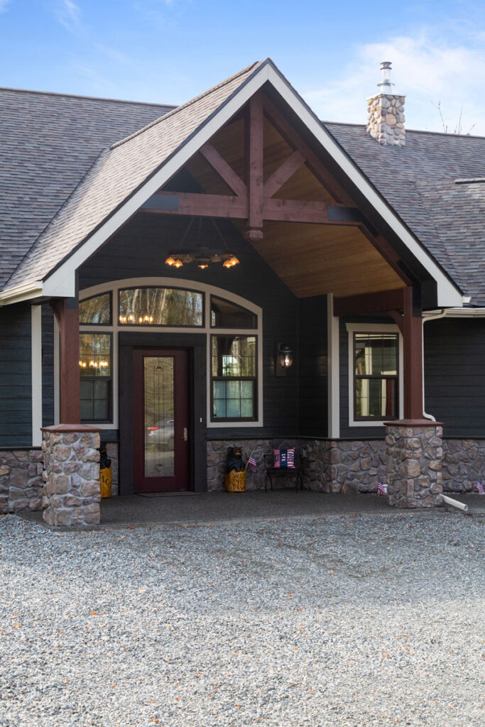 Front exterior entrance of home in Wasilla