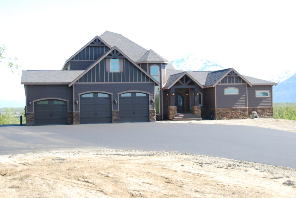 Exterior of custom built home by Falcon Alaska