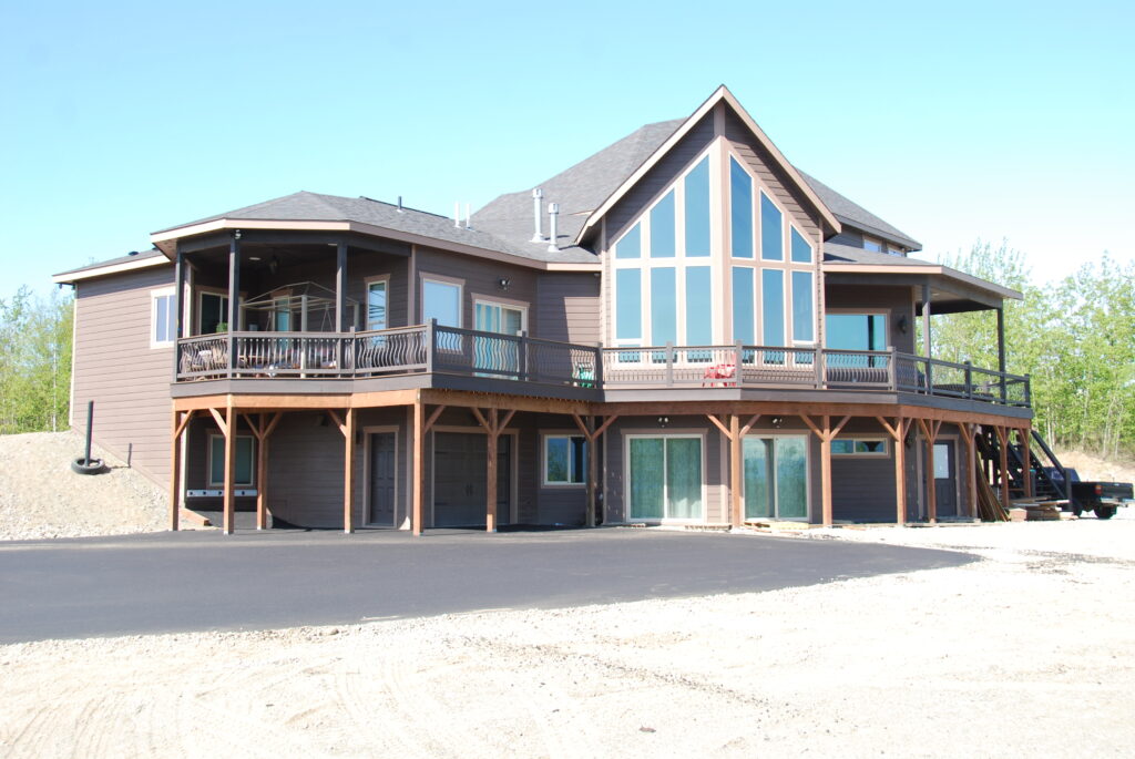 Exterior of custom built home in Eagle River